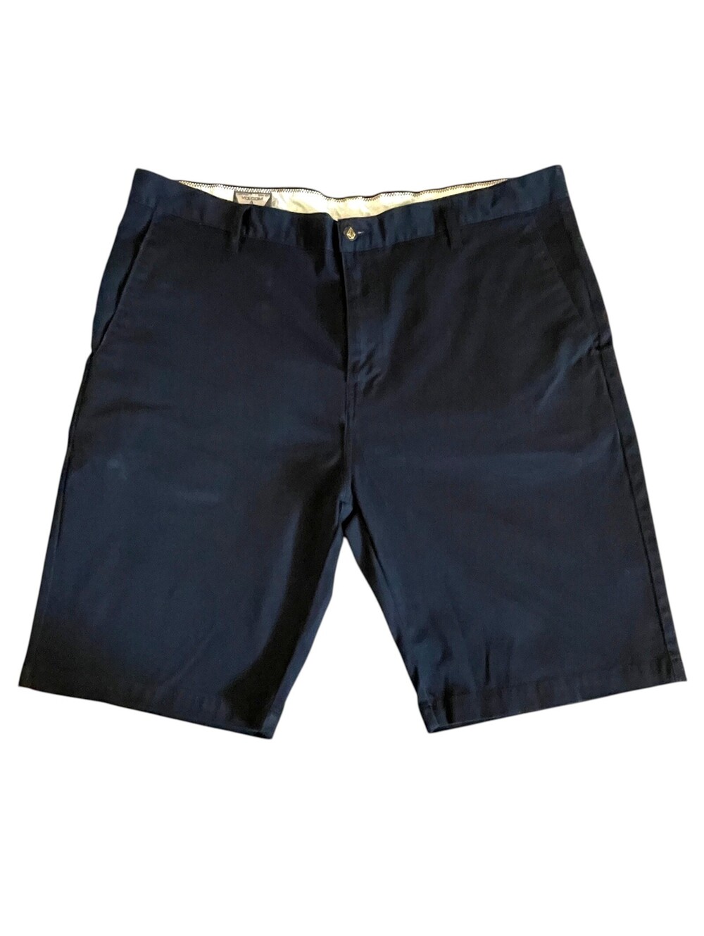 Volcom Men's Black Chino Shorts Sz 40 x10 Flat Front CLEAN!